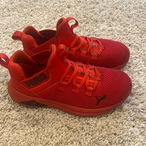 Puma red basketball shoes